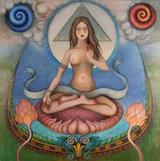Goddess on Lotus       